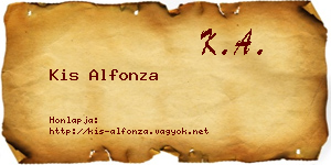 Kis Alfonza névjegykártya